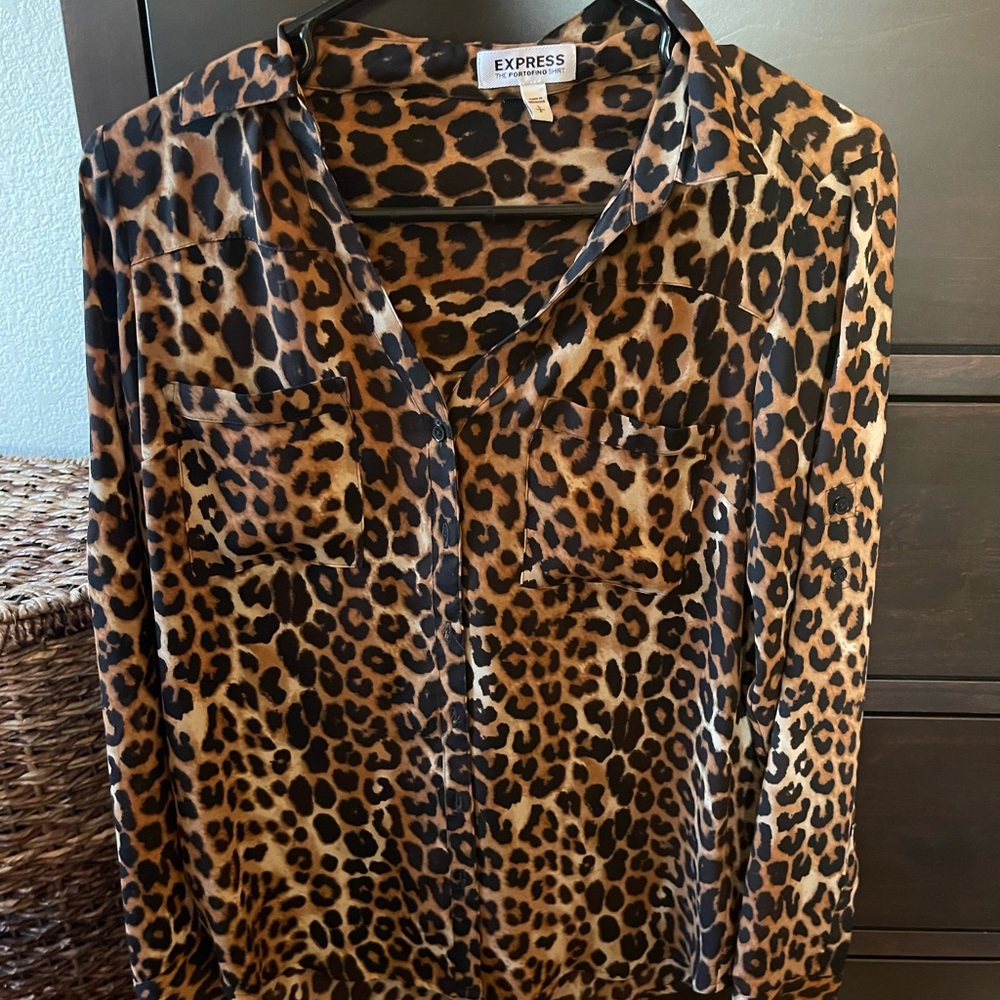 Express Leopard Print Blouse